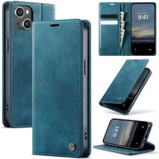 CaseMe iPhone 13 Mini Magnetic Wallet Case with RFID Blocking Blue