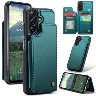 CaseMe Samsung Galaxy A37 RFID Blocking Card Holder Kickstand Case Green