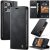 CaseMe iPhone 14 Pro Magnetic Wallet Case with RFID Blocking Black