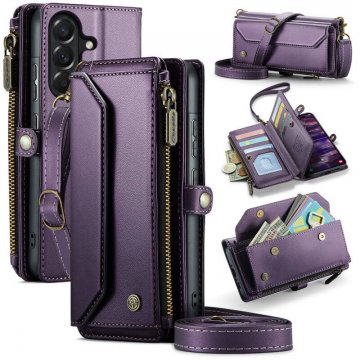 CaseMe Samsung Galaxy A37 Wallet RFID Blocking Crossbody Phone Case Purple