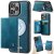 CaseMe iPhone 14 Pro 2-in-1 Detachable Magnetic Wallet Case with RFID Blocking, Card Holder & MagSafe Compatible - Blue