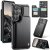 CaseMe Samsung Galaxy S26 Ultra RFID Blocking Card Holder Case with Kickstand Black
