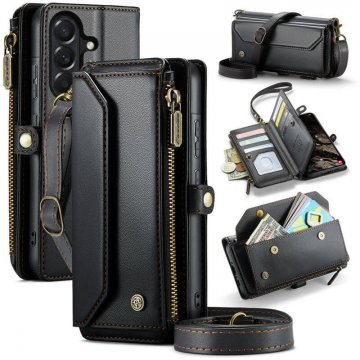 CaseMe Samsung Galaxy A37 Wallet RFID Blocking Crossbody Phone Case Black
