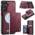 CaseMe Samsung Galaxy S25 Plus Detachable Magnetic Wallet Case with RFID Blocking & Wireless Charging - Red