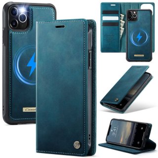 CaseMe iPhone 11 Pro 2-in-1 Magnetic Wallet Case – Wireless Charging & RFID Blocking Blue