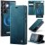 CaseMe Samsung Galaxy S25 Ultra 2-in-1 Magnetic Wallet Case – Wireless Charging & RFID Blocking Blue