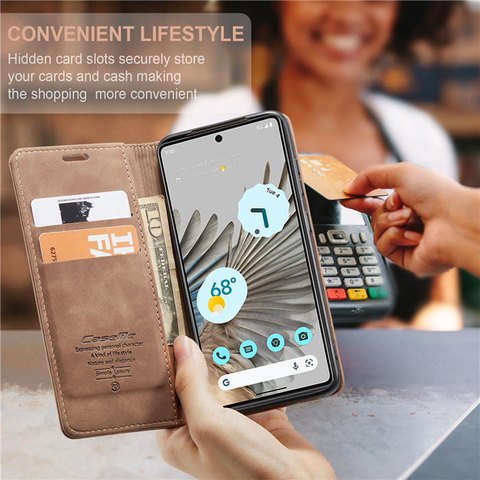 CaseMe Google Pixel 7 Pro Wallet Kickstand Magnetic Flip Case