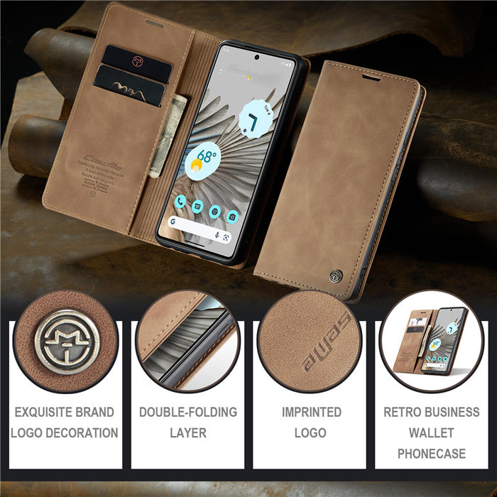 CaseMe Google Pixel 7 Pro Wallet Kickstand Magnetic Flip Case