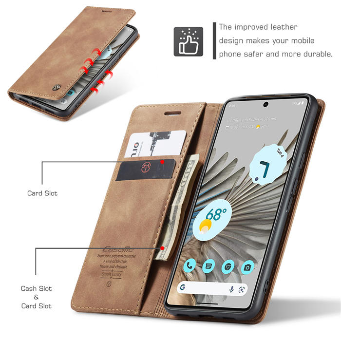 CaseMe Google Pixel 7 Pro Wallet Kickstand Magnetic Flip Case