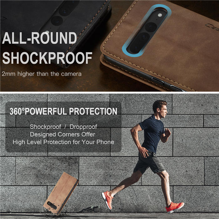 CaseMe Google Pixel 7 Pro Wallet Kickstand Magnetic Flip Case
