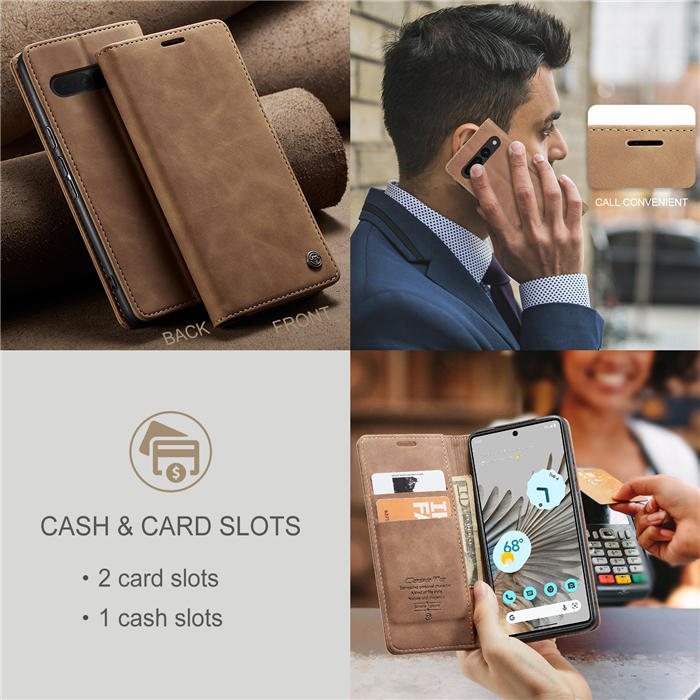 CaseMe Google Pixel 7 Pro Wallet Kickstand Magnetic Flip Case