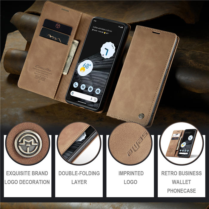 CaseMe Google Pixel 7 Wallet Kickstand Magnetic Flip Case