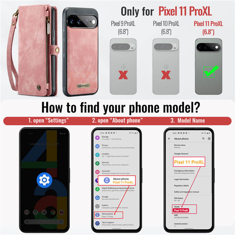 CaseMe Google Pixel 11 Pro XL Wallet Case