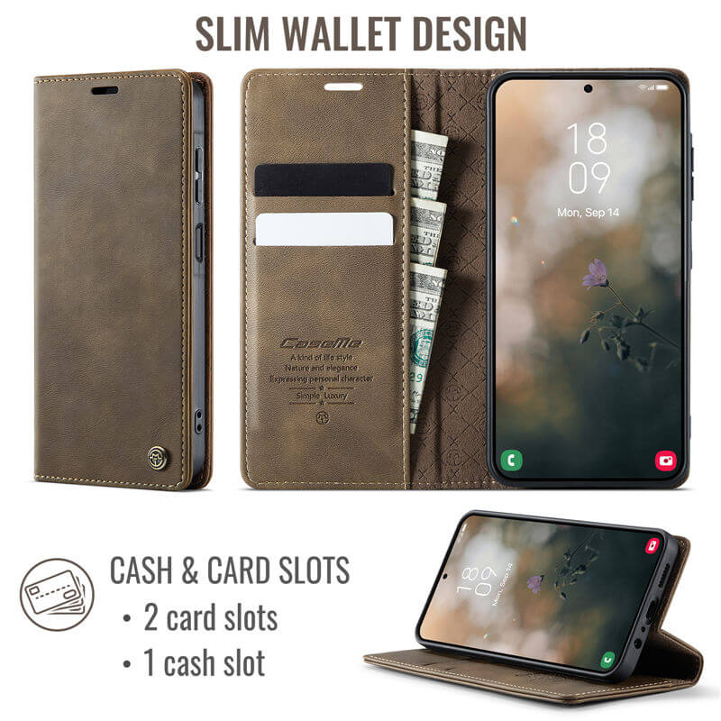 CaseMe Samsung Galaxy A07 4G/A06 4G/5G Magnetic Wallet Case with RFID Blocking