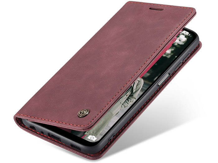 CaseMe Samsung Galaxy A12 5G Wallet Kickstand Magnetic Flip Leather Case