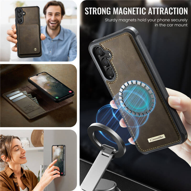 CaseMe Samsung Galaxy A15 2-in-1 Magnetic Wallet Case