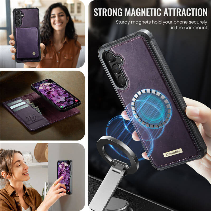 CaseMe Samsung Galaxy A15 2-in-1 Magnetic Wallet Case