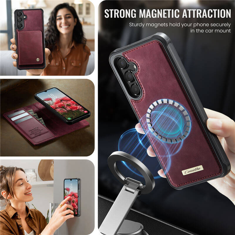 CaseMe Samsung Galaxy A15 2-in-1 Magnetic Wallet Case