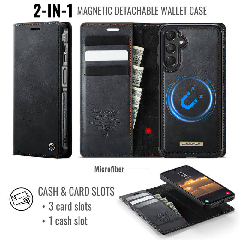 CaseMe Samsung Galaxy A16 5G 2-in-1 Magnetic Wallet Case