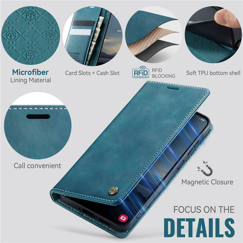 CaseMe Samsung Galaxy A17 Magnetic Wallet Case with RFID Blocking