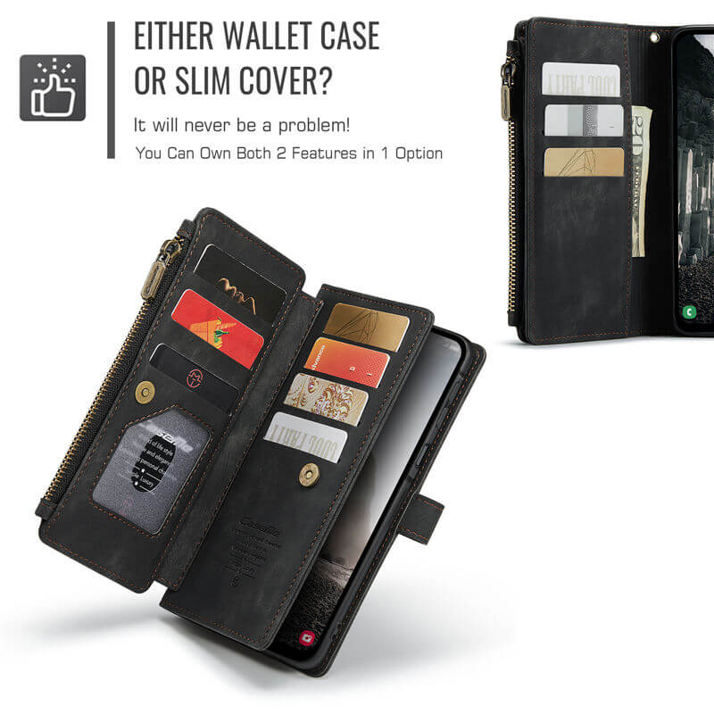 CaseMe Samsung Galaxy A17 Wallet Leather Case with Wrist Strap