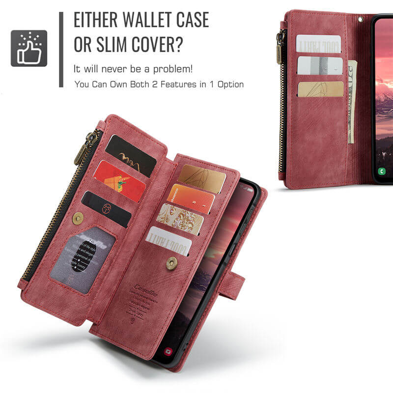 CaseMe Samsung Galaxy A17 Wallet Leather Case with Wrist Strap