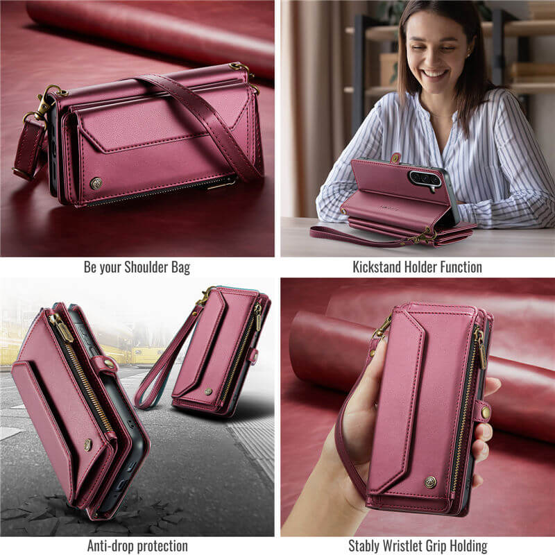 CaseMe Samsung Galaxy A17 Wallet RFID Blocking Crossbody Phone Case