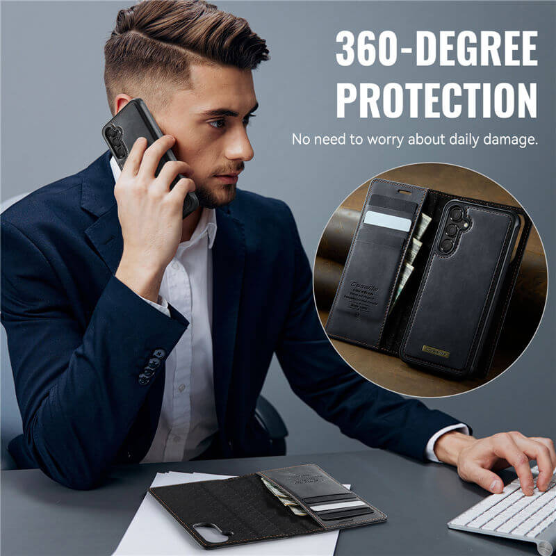 CaseMe Samsung Galaxy A55 2-in-1 Magnetic Wallet Case