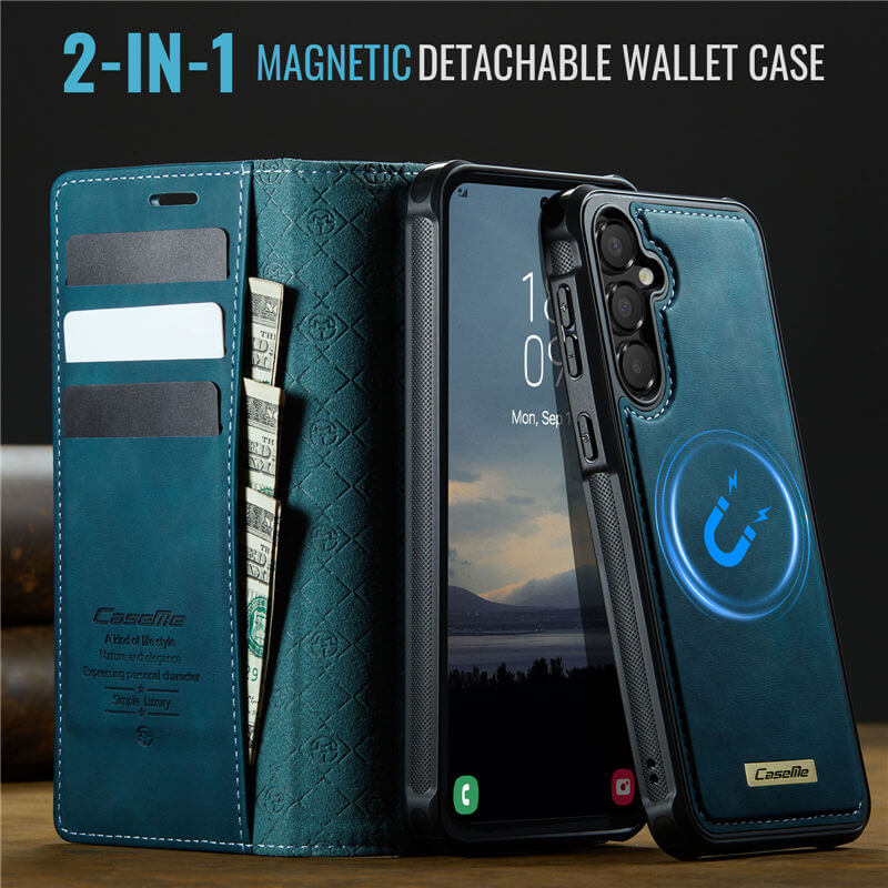 CaseMe Samsung Galaxy A55 2-in-1 Magnetic Wallet Case