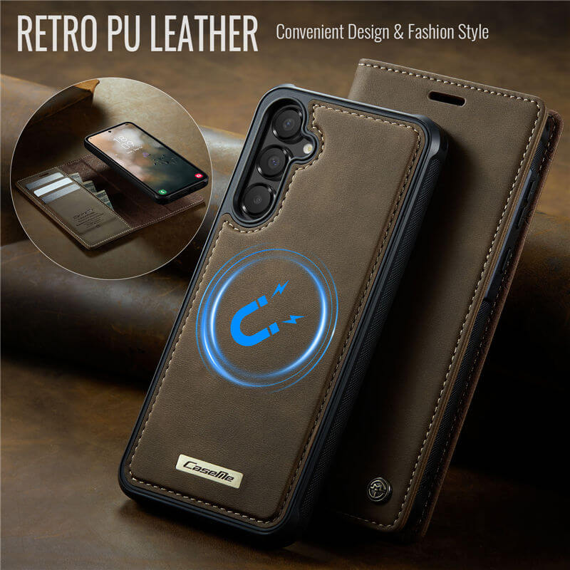 CaseMe Samsung Galaxy A55 2-in-1 Magnetic Wallet Case