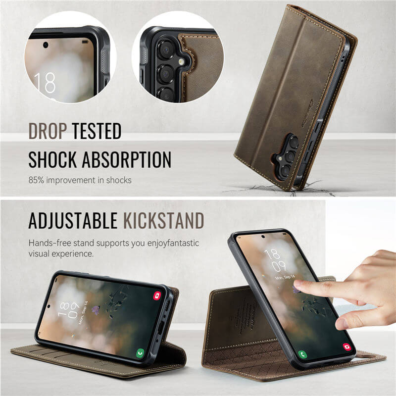 CaseMe Samsung Galaxy A55 2-in-1 Magnetic Wallet Case