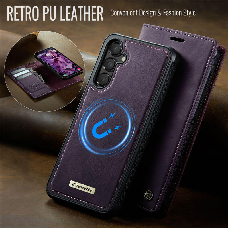CaseMe Samsung Galaxy A55 2-in-1 Magnetic Wallet Case