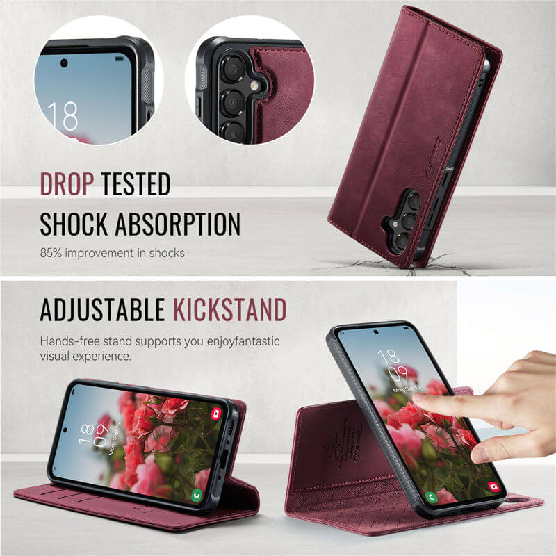 CaseMe Samsung Galaxy A35 2-in-1 Magnetic Wallet Case