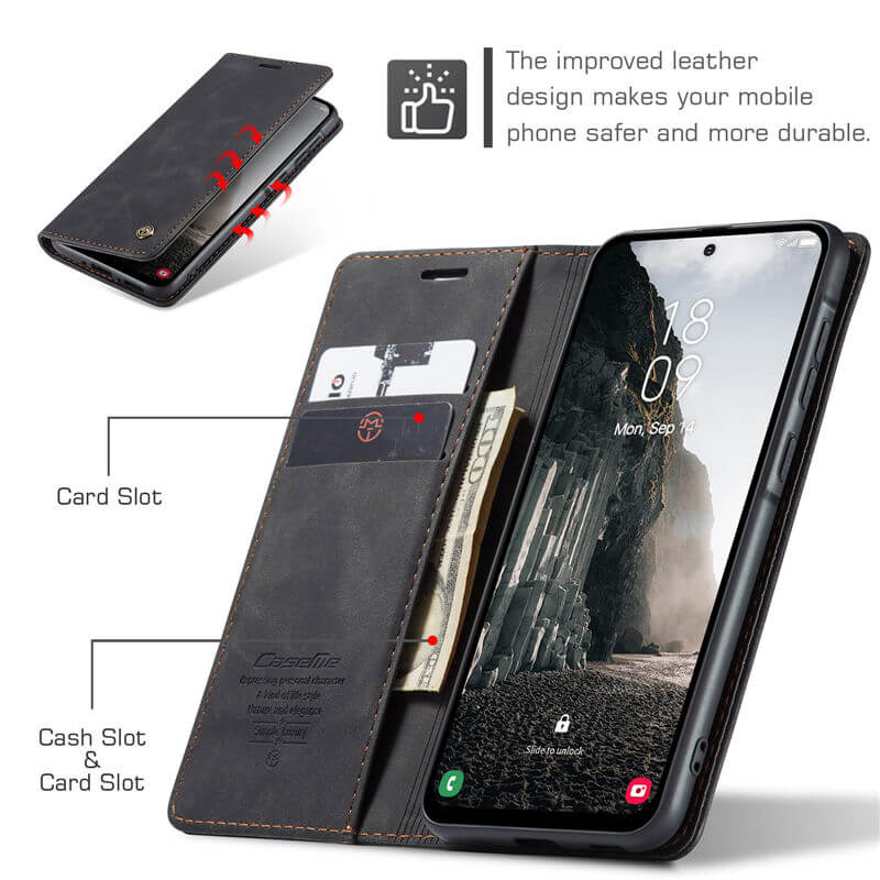 CaseMe Samsung Galaxy A56 5G Wallet Suede Leather Case