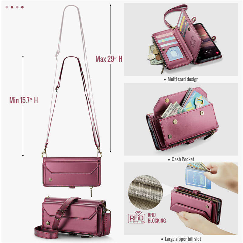 CaseMe Samsung Galaxy A56 5G Wallet RFID Blocking Crossbody Phone Case