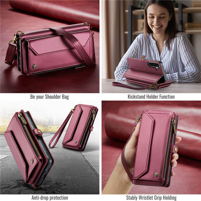 CaseMe Samsung Galaxy A56 5G Wallet RFID Blocking Crossbody Phone Case