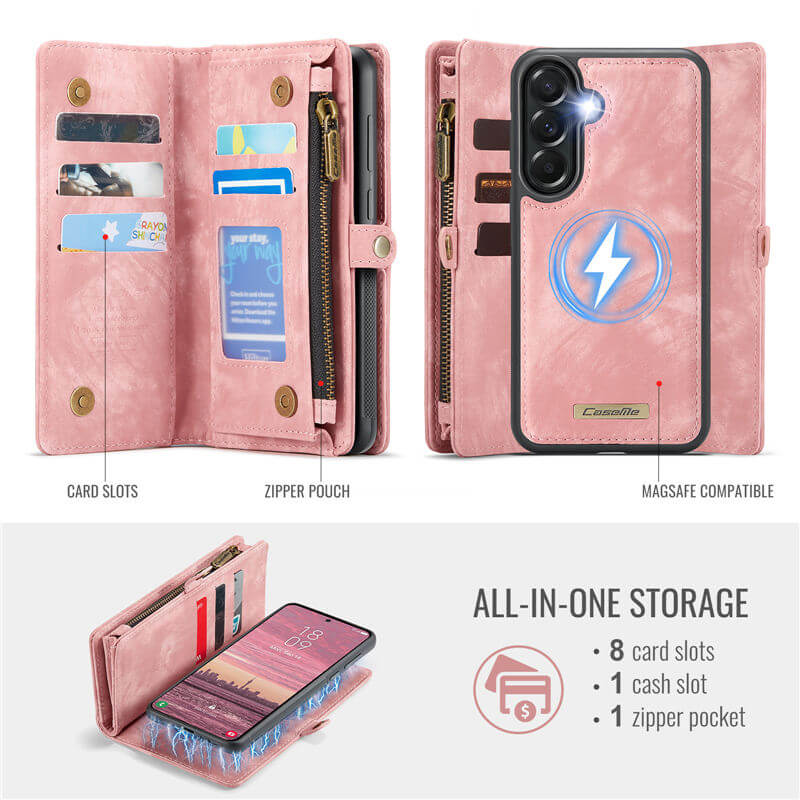 CaseMe Samsung Galaxy A37 2-in-1 Magnetic Wallet Case with Wrist Strap