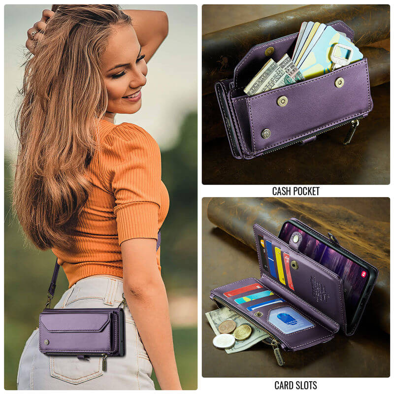 CaseMe Samsung Galaxy A37 Wallet RFID Blocking Crossbody Phone Case