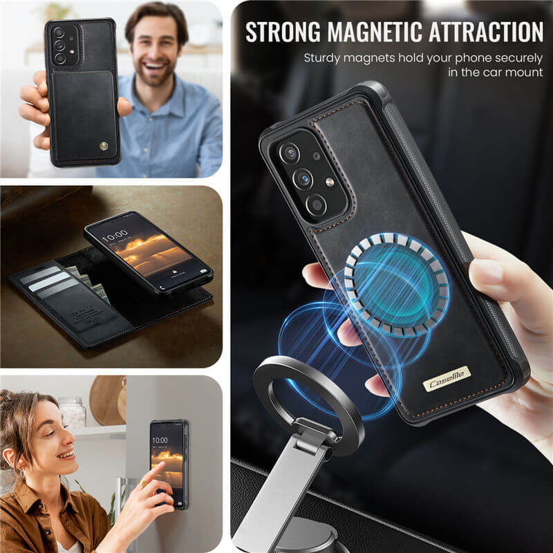 CaseMe Samsung Galaxy A52 2-in-1 Magnetic Wallet Case