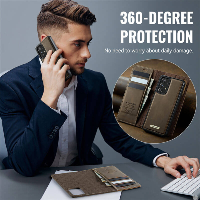 CaseMe Samsung Galaxy A52 2-in-1 Magnetic Wallet Case