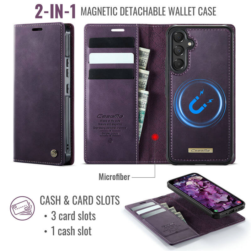 CaseMe Samsung Galaxy A54 5G 2-in-1 Magnetic Wallet Case