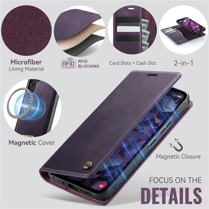 CaseMe Samsung Galaxy A54 5G 2-in-1 Magnetic Wallet Case