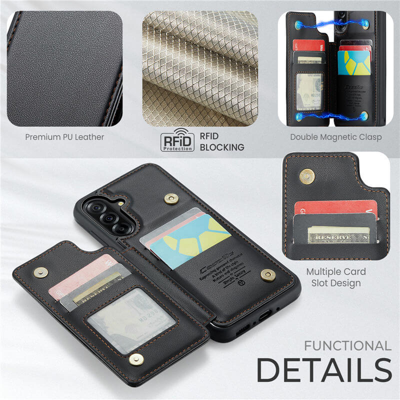 CaseMe Samsung Galaxy A56 5G RFID Blocking Card Holder Case