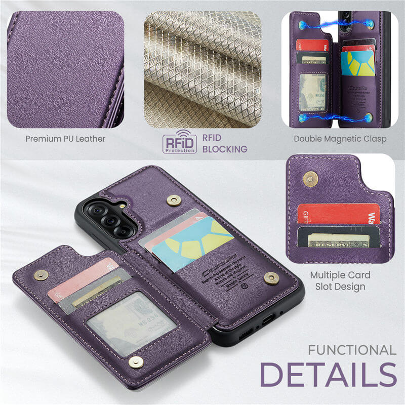 CaseMe Samsung Galaxy A56 5G RFID Blocking Card Holder Case
