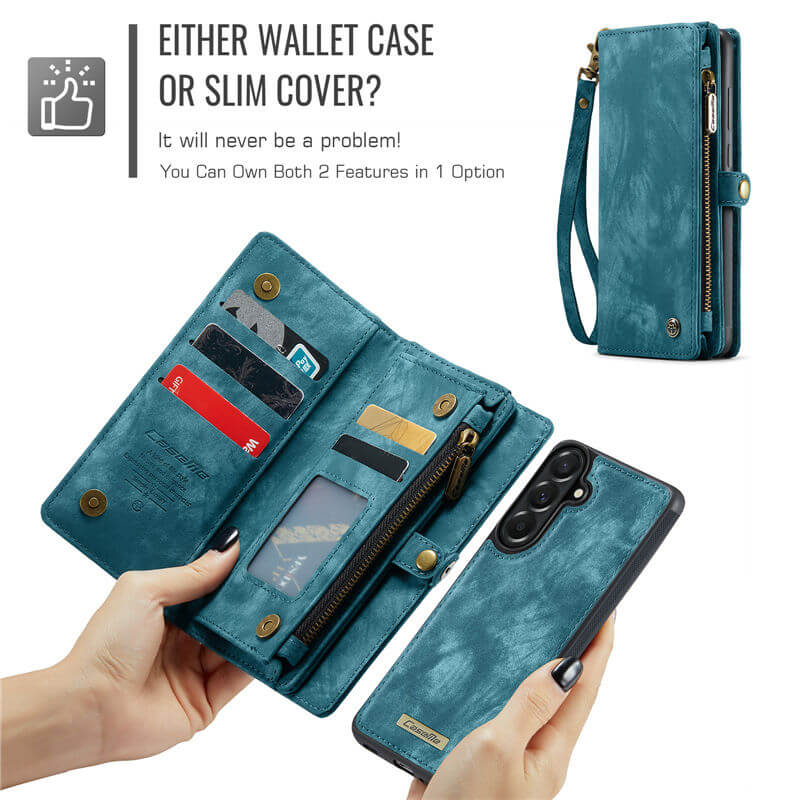 CaseMe Samsung Galaxy A57 2-in-1 Magnetic Wallet Case with Wrist Strap