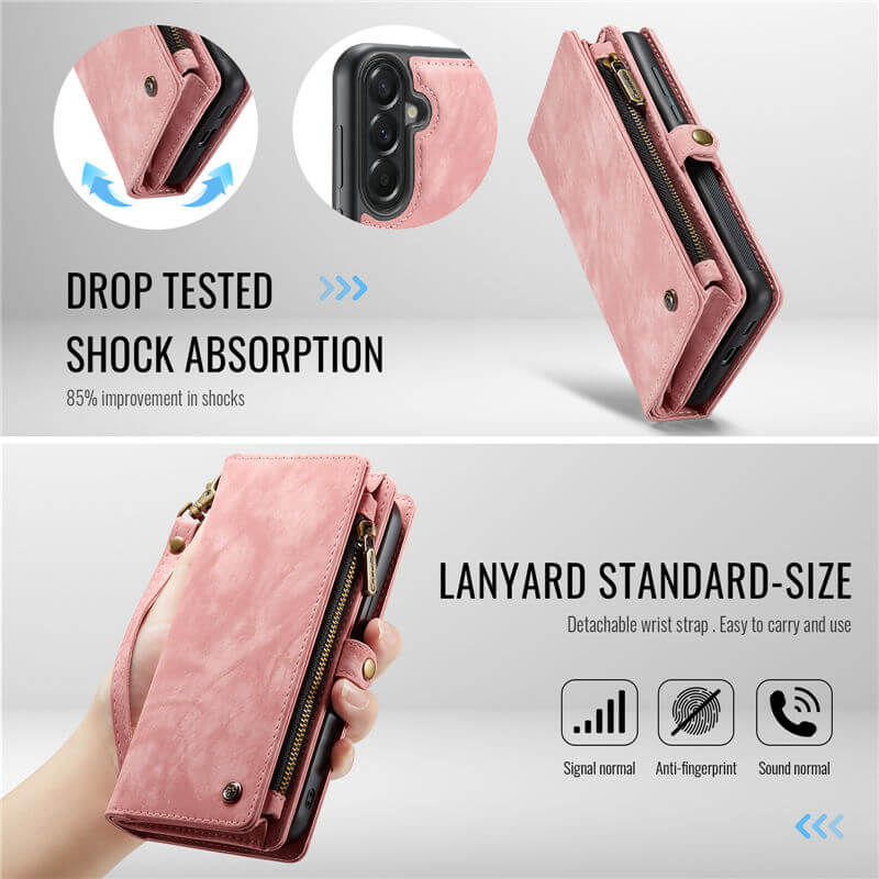 CaseMe Samsung Galaxy A57 2-in-1 Magnetic Wallet Case with Wrist Strap