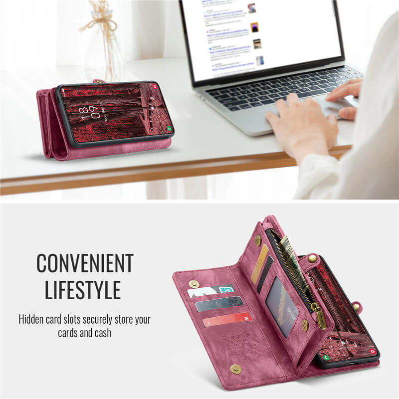 CaseMe Samsung Galaxy A57 2-in-1 Magnetic Wallet Case with Wrist Strap