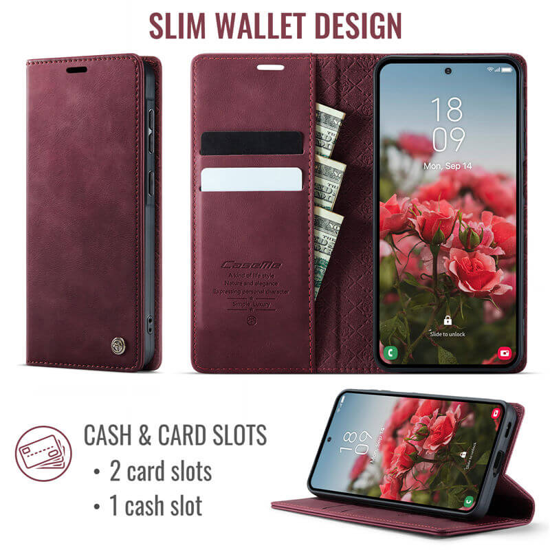 CaseMe Samsung Galaxy A57 Magnetic Wallet Case