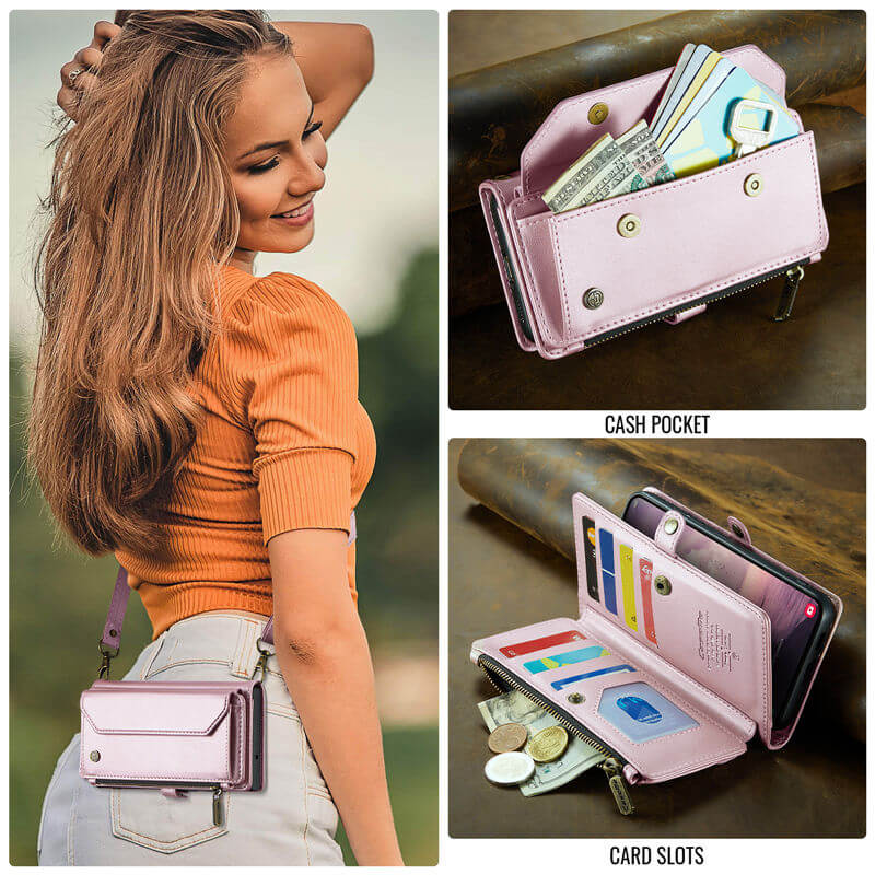 CaseMe Samsung Galaxy A57 Wallet RFID Blocking Crossbody Phone Case