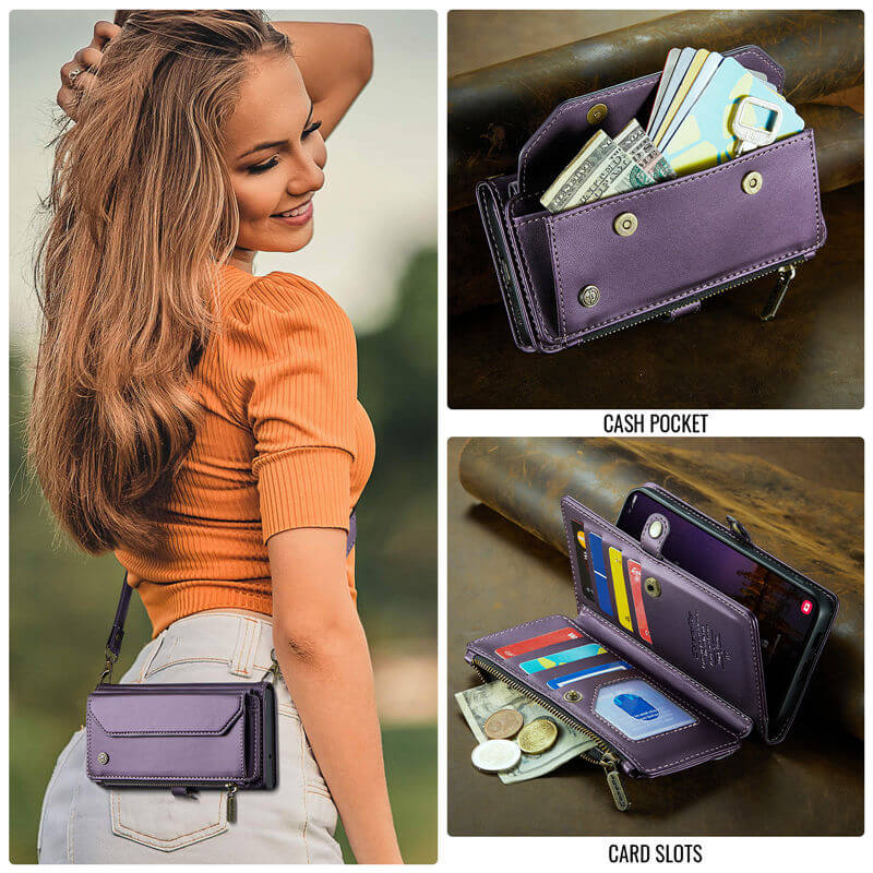 CaseMe Samsung Galaxy A57 Wallet RFID Blocking Crossbody Phone Case